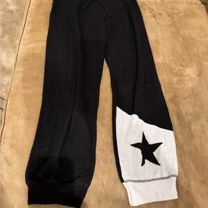 Kids' Black and White Star Joggers